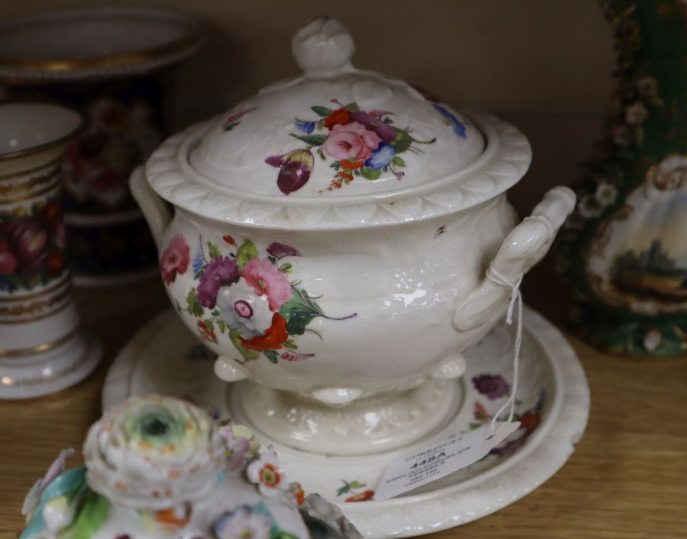 A group of English porcelain vessels, c. 1815-1835,